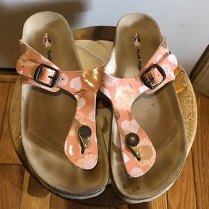 Hush Puppies Slippers Peach floral design